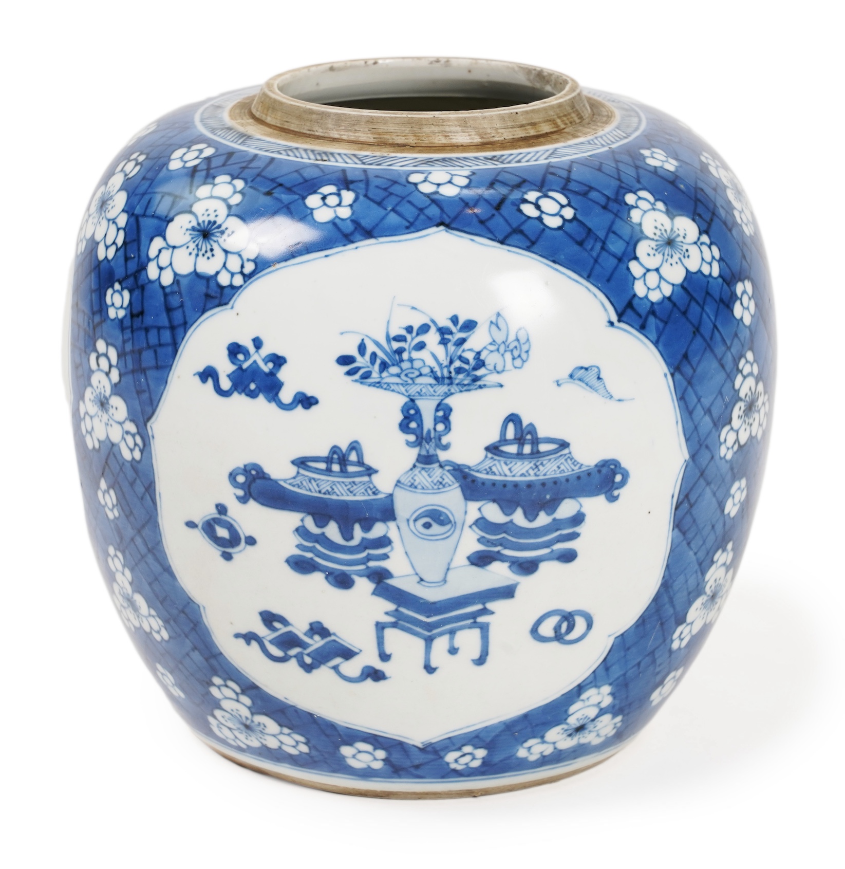 A Chinese blue and white ‘antiques’ jar, Kangxi period (1662-1722)